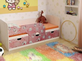 Кровать детская с ящиками 1,86 "Минима" Hello Kitty в Новосибирске - mebel-nsk.com | фото
