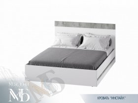 Кровать двуспальная с подъем. мех. 1,6 м "Инстайл" КР-04 в Новосибирске - mebel-nsk.com | фото 2