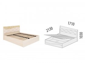Кровать двуспальная с подъемным механизмом  "Соната" 98.21.1 в Новосибирске - mebel-nsk.com | фото 2