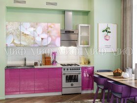 Кухонный гарнитур "Вишневый цвет" в Новосибирске - mebel-nsk.com | фото