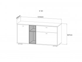 Комод "Ланс" К101 (дуб бунратти/белый) в Новосибирске - mebel-nsk.com | фото 3