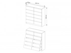 Комод "Мори" МК 1200.10 (графит) в Новосибирске - mebel-nsk.com | фото 2