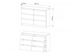 Комод "Мори" МК 1200.6/3 (белый) в Новосибирске - mebel-nsk.com | фото 3