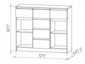 Комод ЦРК.НЦ.06 "Ницца-06" в Новосибирске - mebel-nsk.com | фото 3