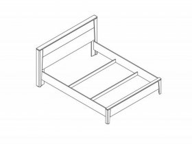 Кровать двуспальная 1,4м "Мальта" (спальня) в Новосибирске - mebel-nsk.com | фото 2