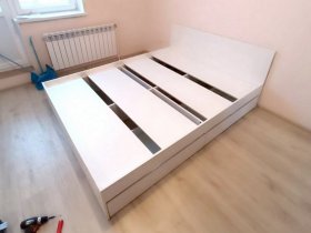 Кровать двуспальная с ящиками 1,6м"Симпл" КР-17 в Новосибирске - mebel-nsk.com | фото 4