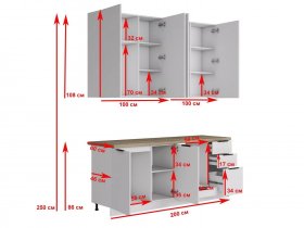 Кухонный гарнитур "HOMA" 2,0м (шагрень белая) в Новосибирске - mebel-nsk.com | фото 3