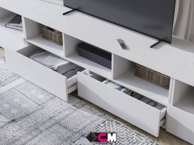 Модульная стенка "Хелен" (белый) в Новосибирске - mebel-nsk.com | фото 3