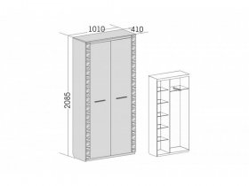 Шкаф двухдверный "Элана" (гостиная) в Новосибирске - mebel-nsk.com | фото 3