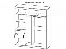 Шкаф-купе "Альянс-18" №3 в Новосибирске - mebel-nsk.com | фото 2