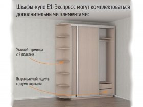 Шкаф-купе трехдверный "Экспресс" (комби) в Новосибирске - mebel-nsk.com | фото 4