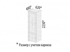 Шкаф-пенал с колоннами лев/прав "Венеция" 32.19 в Новосибирске - mebel-nsk.com | фото 3