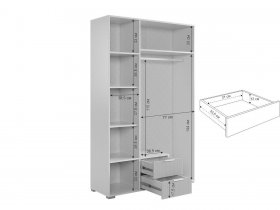 Шкаф трехдверный "Зефир" 109.02 в Новосибирске - mebel-nsk.com | фото 5