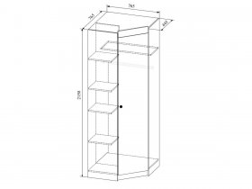 Шкаф угловой "Сканди" ШДУ 765.1 в Новосибирске - mebel-nsk.com | фото 2