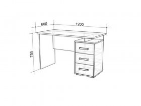 Стол компьютерный 1200 "Лайт-2" в Новосибирске - mebel-nsk.com | фото 2