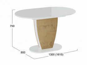 Стол обеденный «Монреаль» Тип 1 в Новосибирске - mebel-nsk.com | фото 2