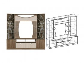 Центральная секция "Мадрид-4" в Новосибирске - mebel-nsk.com | фото 3