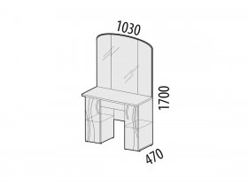Туалетный столик с зеркалом "Соната" 98.06.1 в Новосибирске - mebel-nsk.com | фото 2