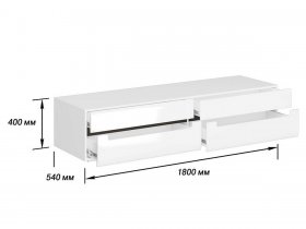 Тумба под ТВ "Стокгольм" (белый глянец) в Новосибирске - mebel-nsk.com | фото 2